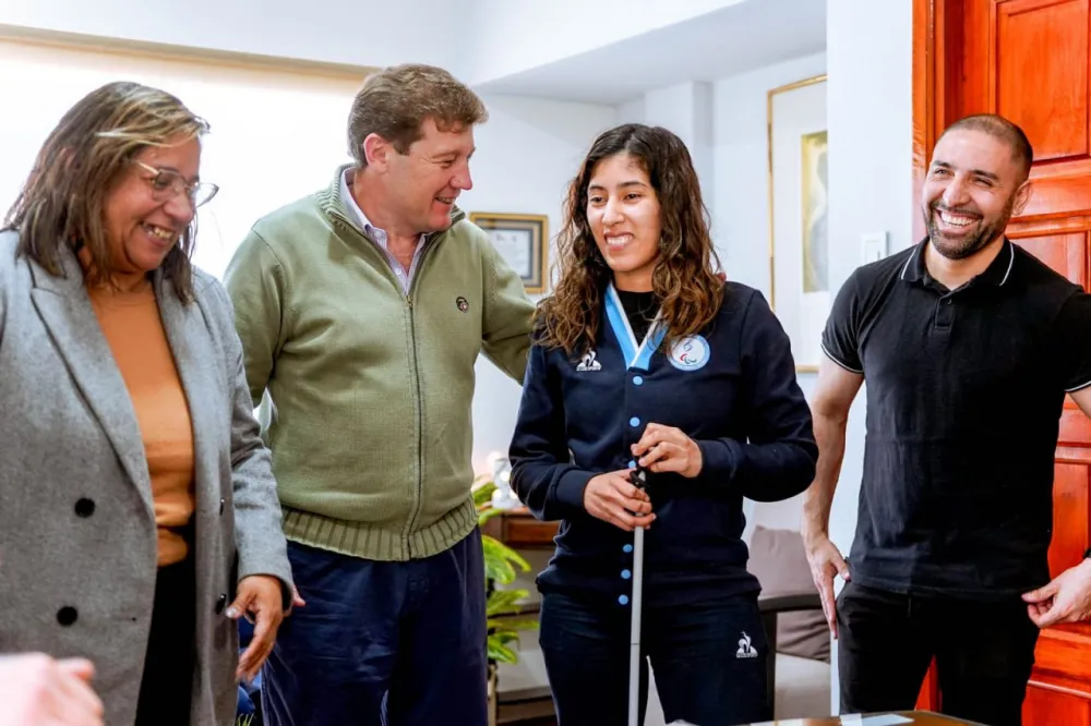 Melella recibió a la judoca Rocío Ledesma