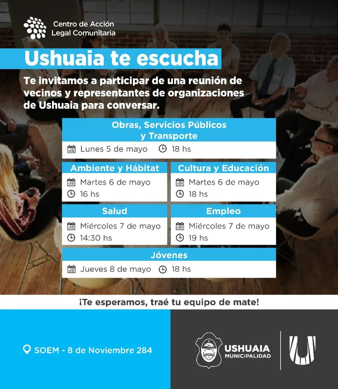 El Municipio presenta los talleres de participación ciudadana "Ushuaia Te Escucha"