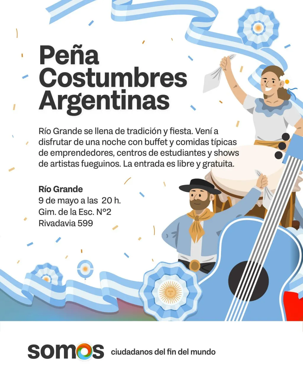 Llega la Peña "Costumbres Argentinas": Tradición, cultura y comunidad en una noche única