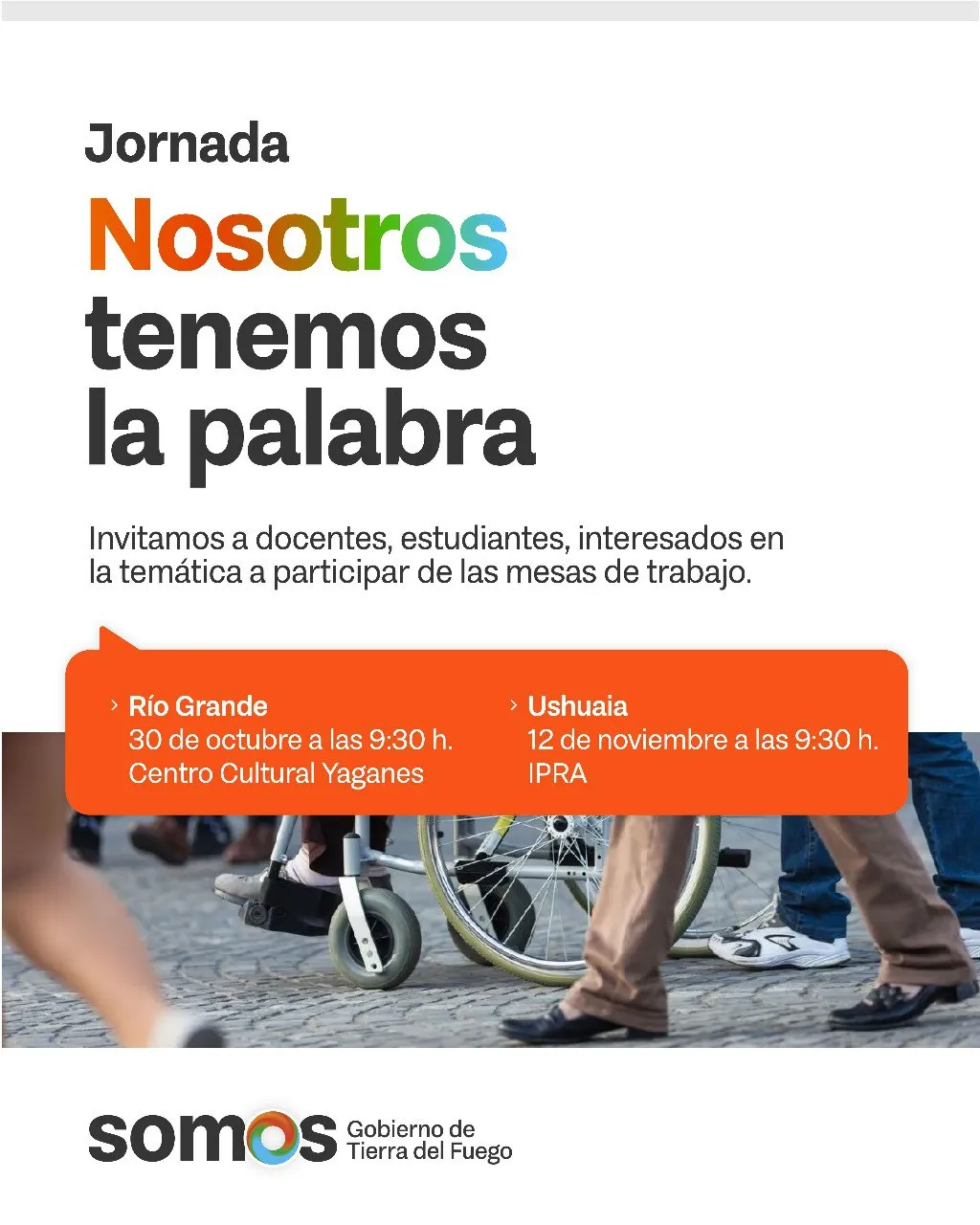 En el Mes de la Educación Inclusiva se llevará adelante la jornada "Nosotros tenemos la palabra"